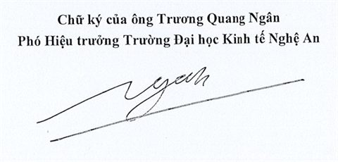 Mẫu chữ ký Phó Hiệu trưởng