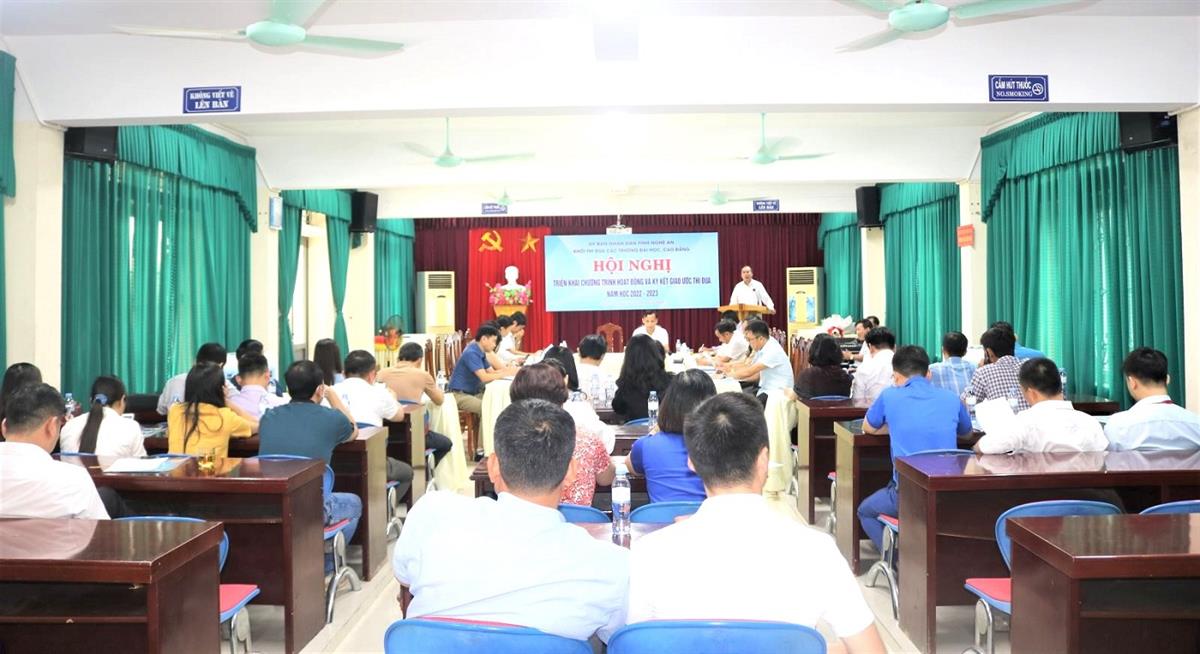 Hội nghị triển khai chương trình hoạt động và ký kết giao ước thi đua năm học 2022 – 2023 của Khối thi đua các trường Đại học, Cao đẳng tỉnh Nghệ An