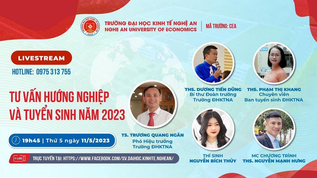 Chờ đón Chương trình Tư vấn trực tuyến Tuyển sinh Trường Đại học Kinh tế Nghệ An – năm 2023
