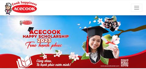 Thông báo Học bổng acecook 2023