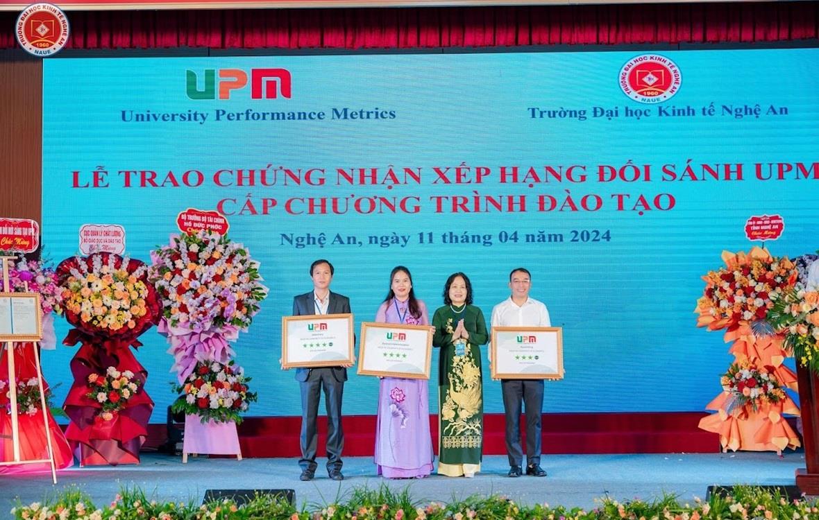 Trường Đại học Kinh tế Nghệ An có 03 chương trình đào tạo được gắn sao của hệ thống UPM