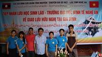 Trường ĐH Kinh tế NA phối hợp với Liên hiệp các Hội hữu nghị Tỉnh tổ chức lễ tiếp nhận Lưu sinh viên Lào về giao lưu hữu nghị tại gia đình